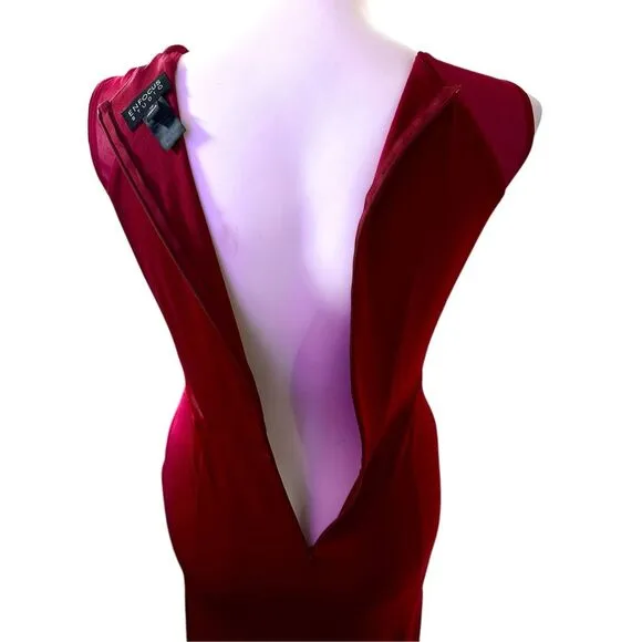Enfocus Studio Women's Round Neck Cap Sleeve Ruched Flower Sequence Chiffon Form