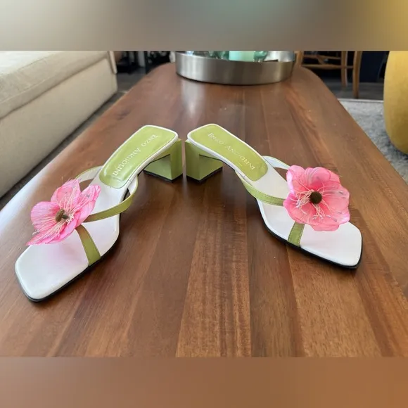Enzo Angiolini Pink Floral Heeled Sandals