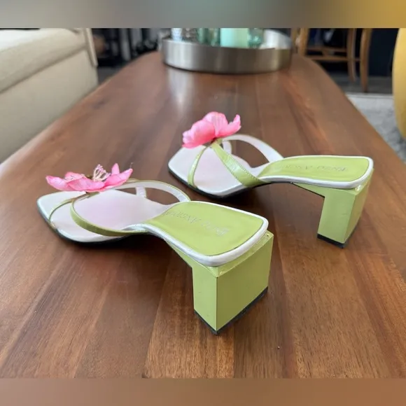 Enzo Angiolini Pink Floral Heeled Sandals