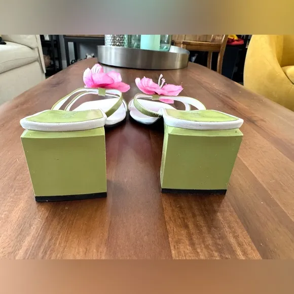 Enzo Angiolini Pink Floral Heeled Sandals