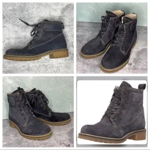 Eric Michael Blue Suede Fargo Lug Sole Hiking Boot