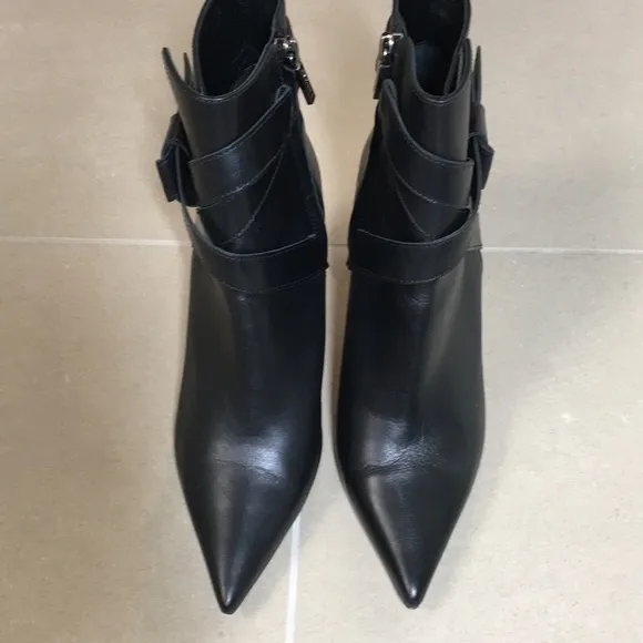 Escada Black 39 Short Leather Boots Designer