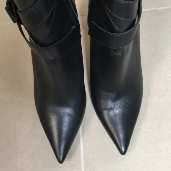 Escada Black 39 Short Leather Boots Designer
