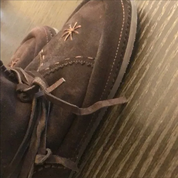 ESCAPES Brown Suede Boots Fur Lining and Laces
