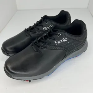 Etonic Mens EG500BKB Black Stabilize 2.0 Waterproof Cleats Size 10D Golf Shoes