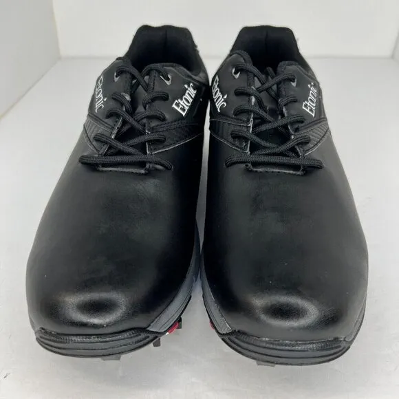 Etonic Mens EG500BKB Black Stabilize 2.0 Waterproof Cleats Size 10D Golf Shoes