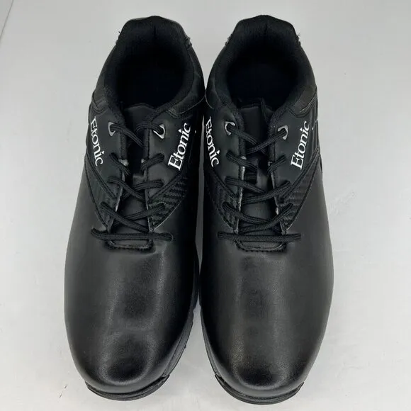 Etonic Mens EG500BKB Black Stabilize 2.0 Waterproof Cleats Size 10D Golf Shoes