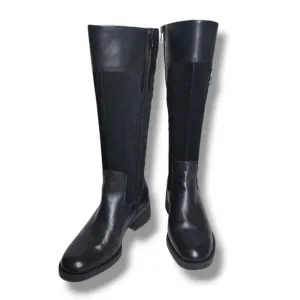 EUC Børn Ginger Black Suede Leather‎ Equestrian Riding Boots Size 7.5M