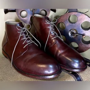 EUC Nisola “Emilio” Chukka Boots Leather Upper Brown/Cordovan Size 11