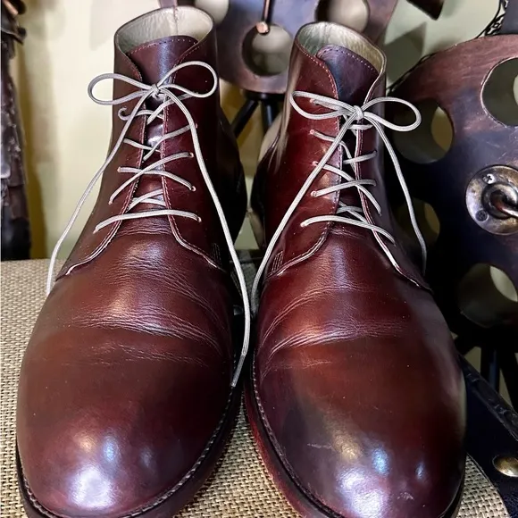 EUC Nisola “Emilio” Chukka Boots Leather Upper Brown/Cordovan Size 11