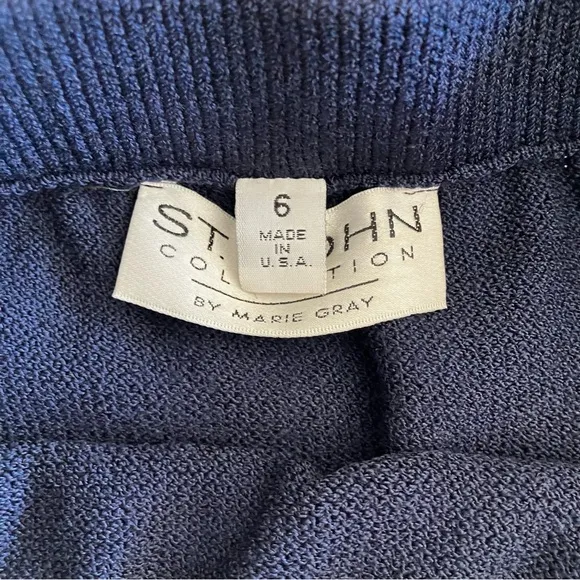 EUC St John Collection blue Santana knit short skirt