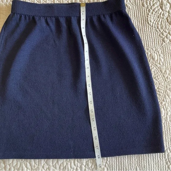 EUC St John Collection blue Santana knit short skirt