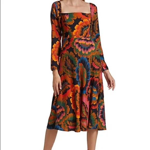 Farm Rio Flowers Midi Dress