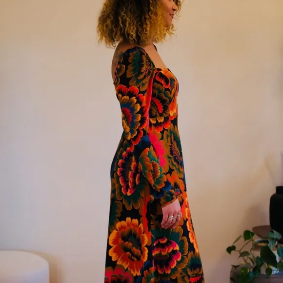 Farm Rio Flowers Midi Dress