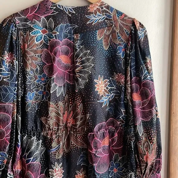 Farm Rio Sparkle Flowers Mini Dress