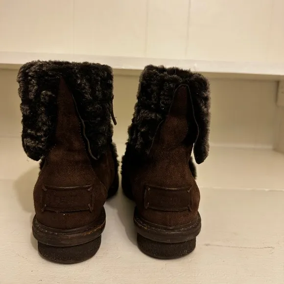 Fendi Zucca FF Logo Suede Combat Boots Size 5.5 (Euro 36.5)