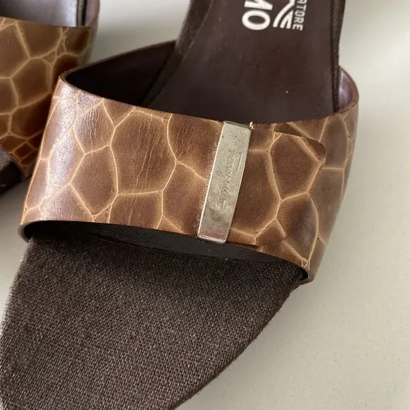 Ferragamo heels sandals shoes NEW 9.5 B