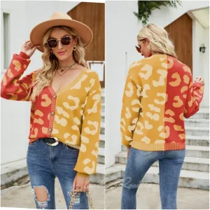 Fierce &amp; Cozy Leopard Dropped Shoulder Cardigan