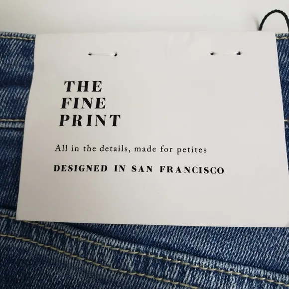 Fine Print Denim Long Distressed NEW sz XSP