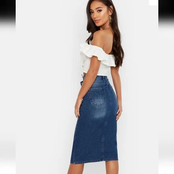 Fine Print Denim Long Distressed NEW sz XSP