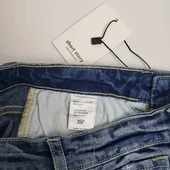Fine Print Denim Long Distressed NEW sz XSP