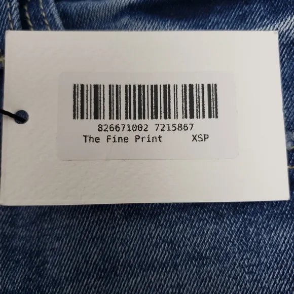 Fine Print Denim Long Distressed NEW sz XSP