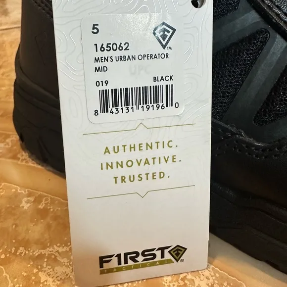 First Tactical Urban Operator H₂O Side -Zip Mid Combat Boot