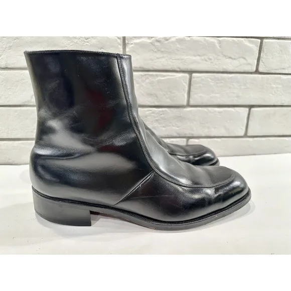Florsheim Men's Boots SZ 8.5EEE Black Leather Ankle Boots