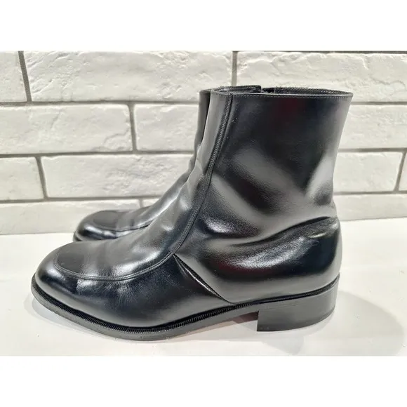 Florsheim Men's Boots SZ 8.5EEE Black Leather Ankle Boots