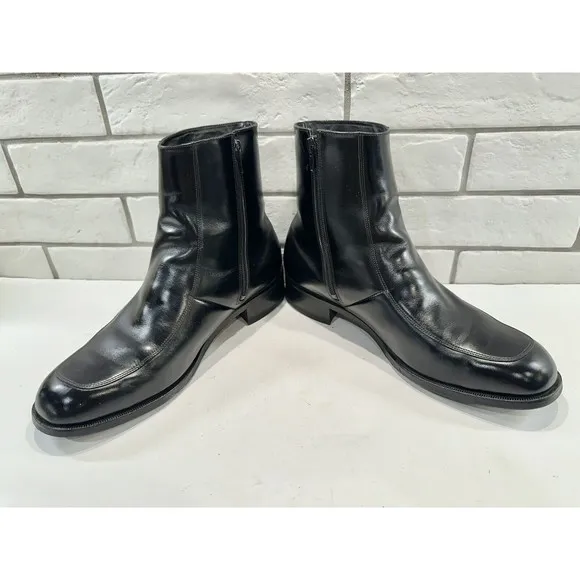 Florsheim Men's Boots SZ 8.5EEE Black Leather Ankle Boots