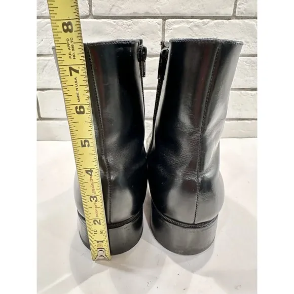 Florsheim Men's Boots SZ 8.5EEE Black Leather Ankle Boots