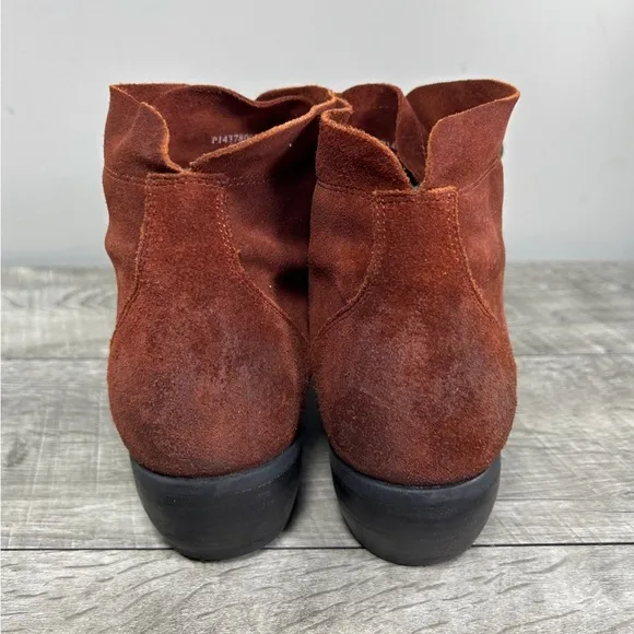 Fly London Nilofly P143780017 Womens Orange Suede Leather Mid Boots Booties 10.5
