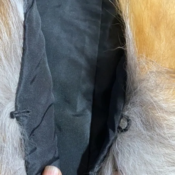 🎊Fox Fur Vest with Faux Leather Fringes🎊