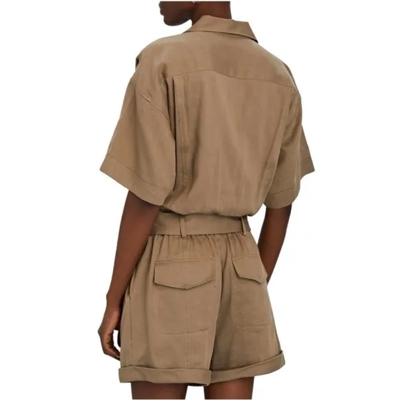 FRAME Arie Belted Utility Romper Size XS