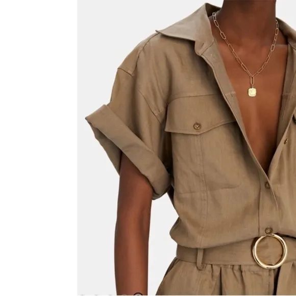 FRAME Arie Belted Utility Romper Size XS