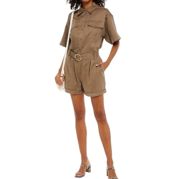 FRAME Arie Belted Utility Romper Size XS