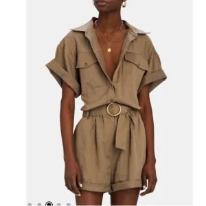 FRAME Arie Belted Utility Romper Size XS