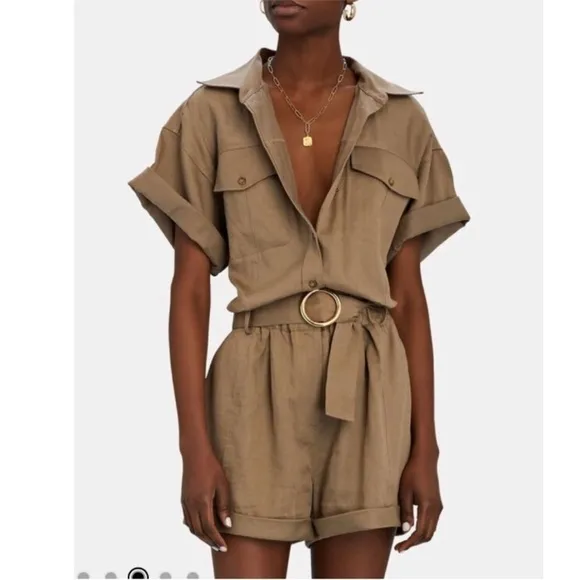 FRAME Arie Belted Utility Romper Size XS