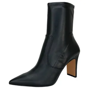 Franco Sarto Avana Black Faux Leather Womens Sock Ankle Boots Size 8.5M