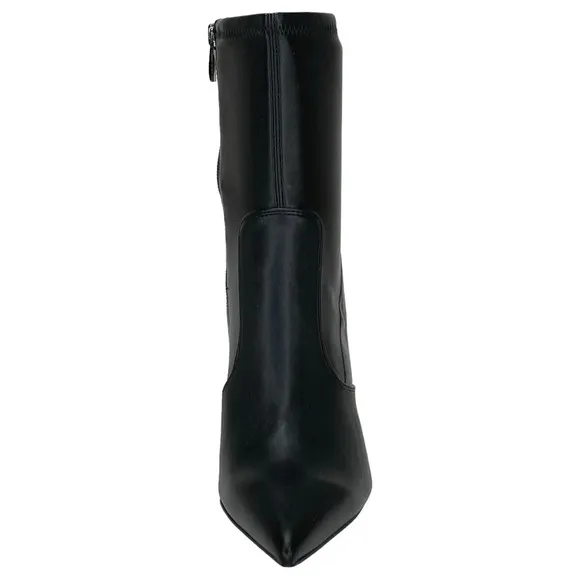 Franco Sarto Avana Black Faux Leather Womens Sock Ankle Boots Size 8.5M