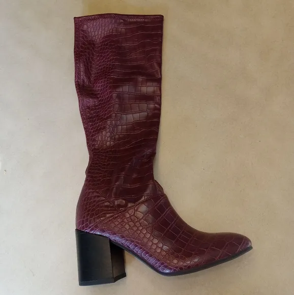 Franco Sarto Tribute Hight Shaft Multiberry Boots Size 7