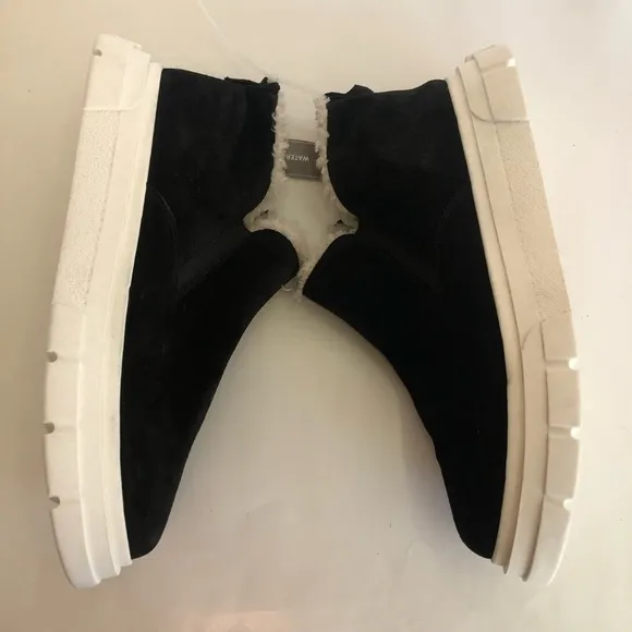 Franco Sarto Women’s Allie Suede Leather Faux Fur Ankle Sneakers Bootie Size 10M