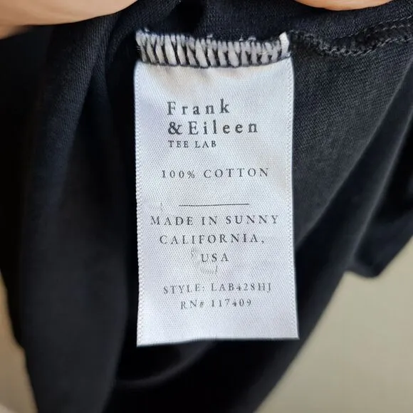 Frank &amp; Eileen Lauren Dress XS Black Cotton Polo