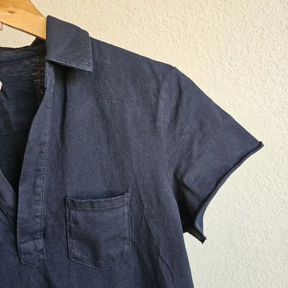 Frank &amp; Eileen Lauren Dress XS Black Cotton Polo