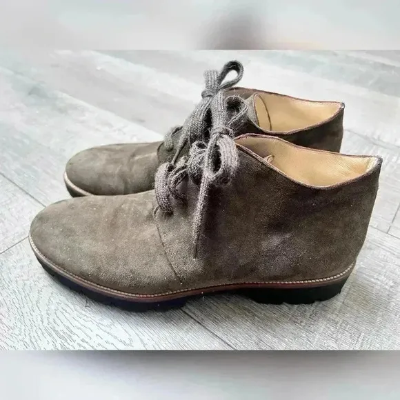 Fratelli Grey suede Rosana lace-up boots New Size 9.5