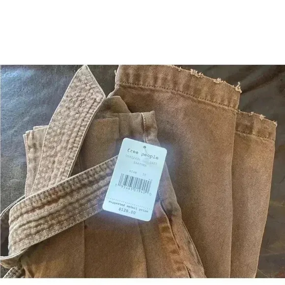 🆕Free People Belted Denim Midi Skirt Size 25