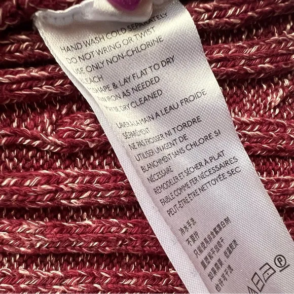 Free People Better Days Ribbed Knit Midi Pull-On Stretchy Sweater Skirt Maroon