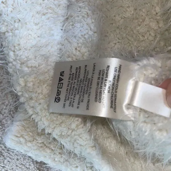 Free People cream soft knit v-neck sweater | Sz S