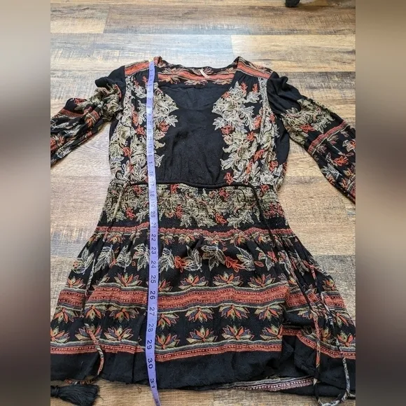 Free People Dress Moonlight Drive Bohemian Black Midi Women’s XS