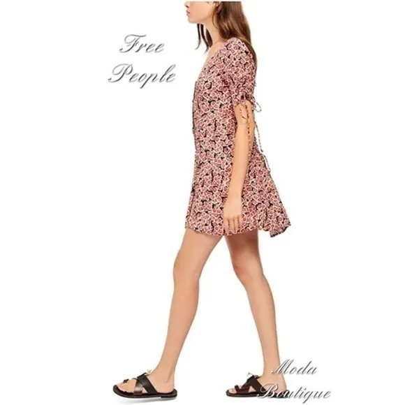 Free People flower mini dress